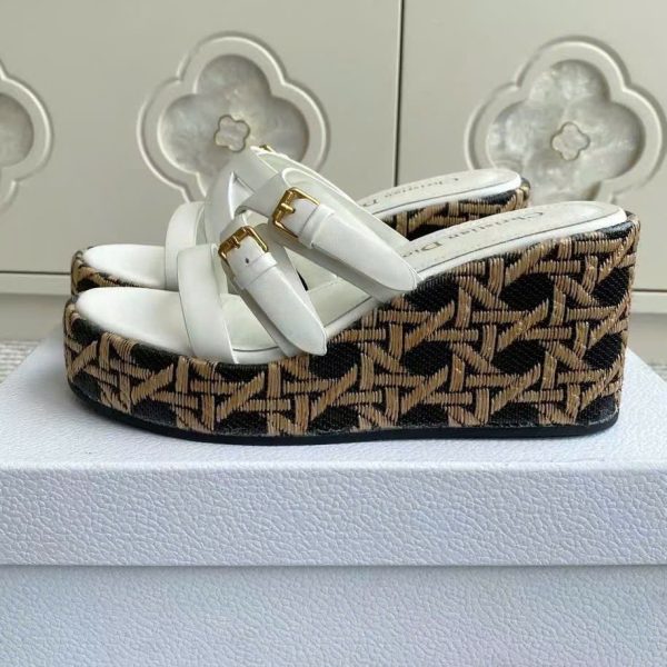 Christian Dior Graphic Wedge Sandals