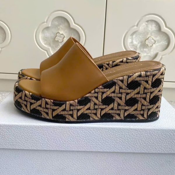 Christian Dior Graphic Wedge Sandals 9.5/6.5cm