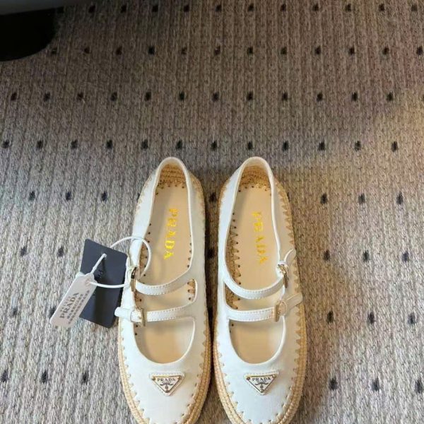 Prada Marry Jane Suede Leather Women's Shoes