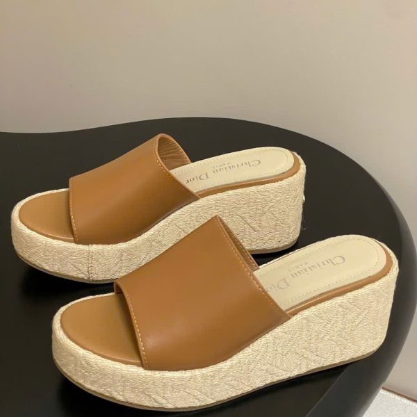 Christian Dior Graphic Wedge Sandals 6.5cm