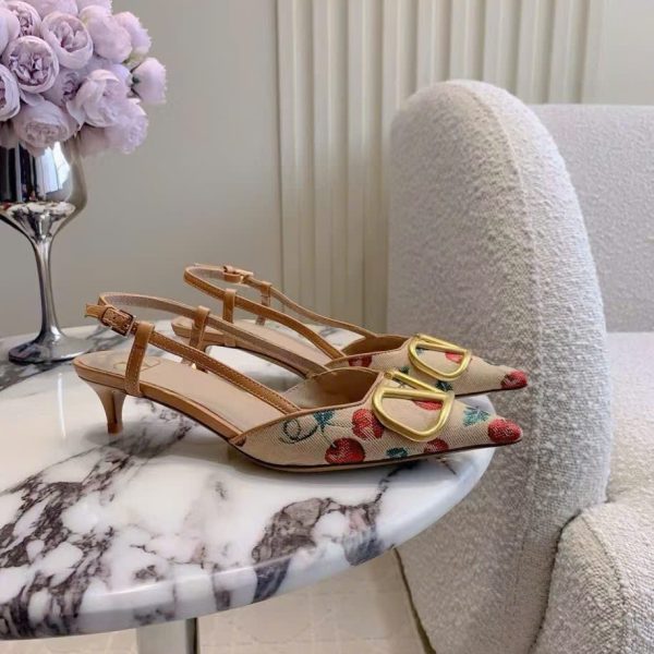 Valentino Garavani VLogo Slingback Shoes 3.5cm