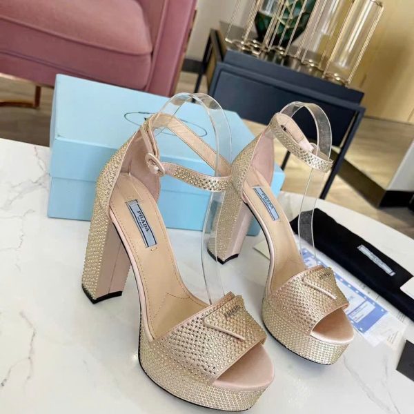 Prada Triangle Logo Women's Sandals 11.5cm