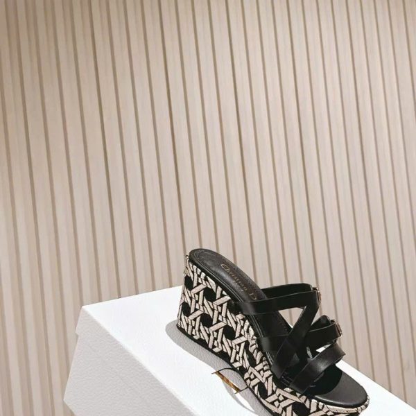 Christian Dior Graphic Wedge Sandals