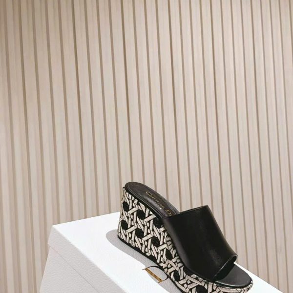 Christian Dior Graphic Wedge Sandals
