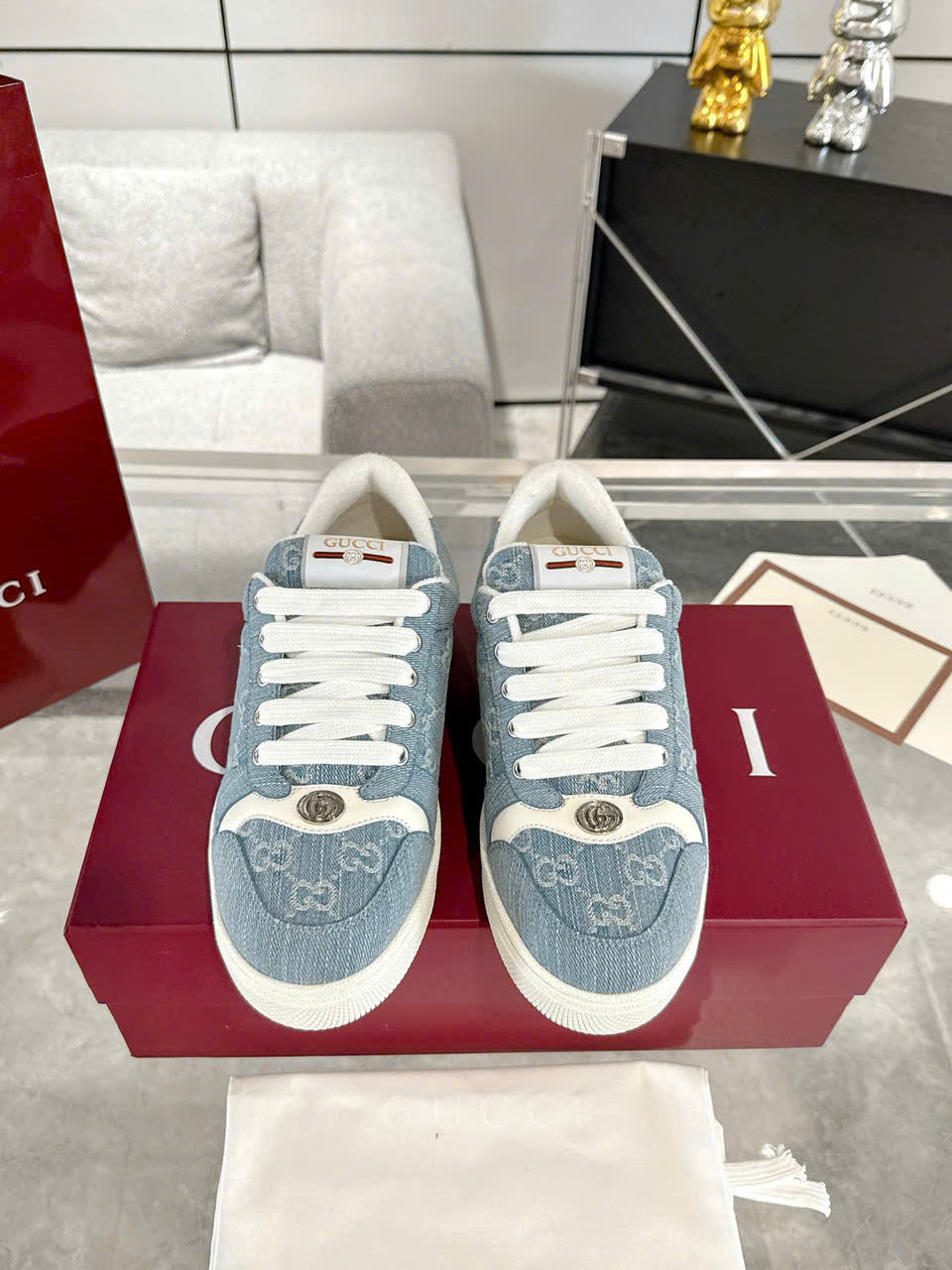 Gucci Screeners TPU Sneaker Unisex Shoes - Image 2