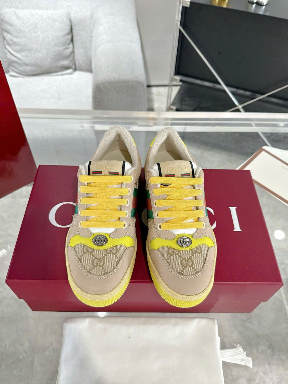 Gucci Screeners TPU Sneaker Unisex Shoes - Image 2