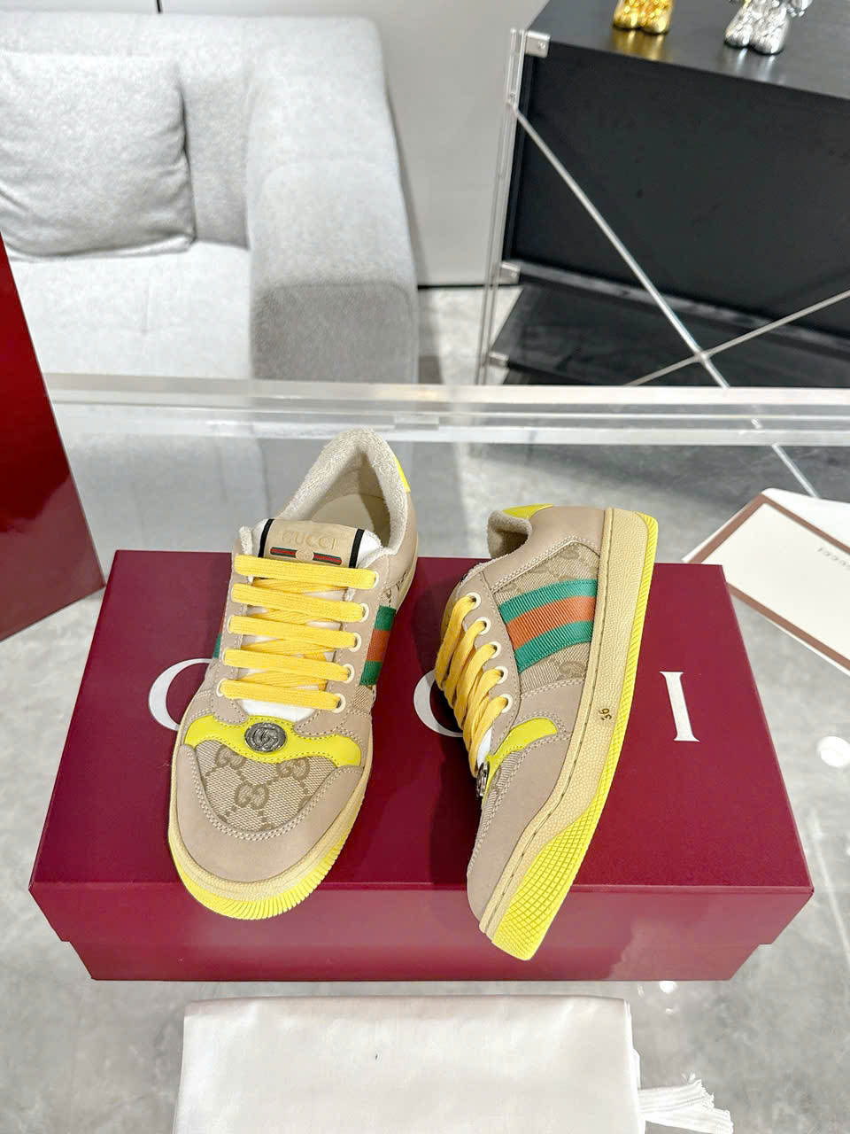 Gucci Screeners TPU Sneaker Unisex Shoes - Image 4