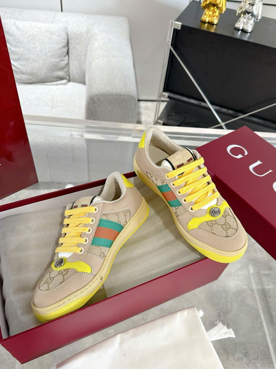 Gucci Screeners TPU Sneaker Unisex Shoes - Image 6