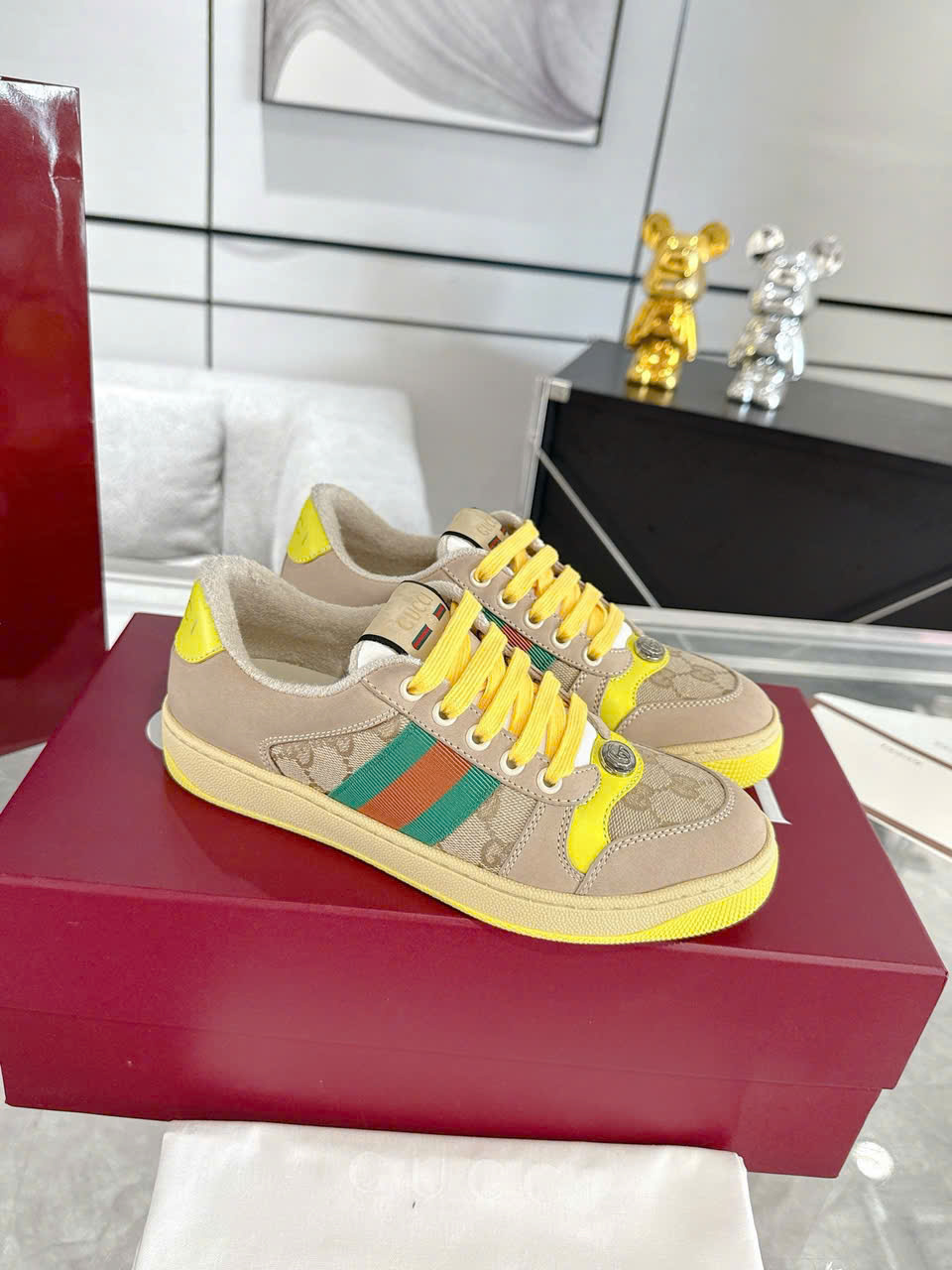 Gucci Screeners TPU Sneaker Unisex Shoes