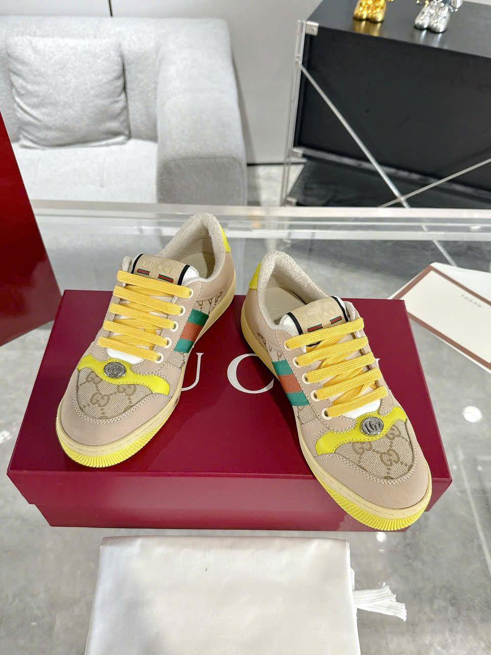 Gucci Screeners TPU Sneaker Unisex Shoes - Image 10