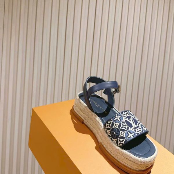 Louis Vuitton Monogram Wedges Women's Sandals 2025