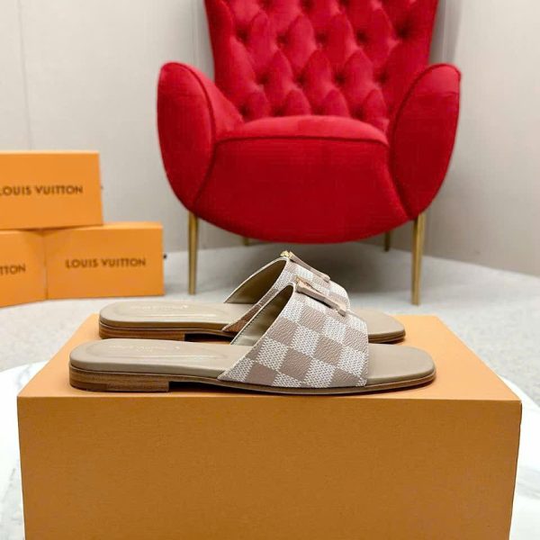 Louis Vuitton Monogram LV Logo Women's Slides