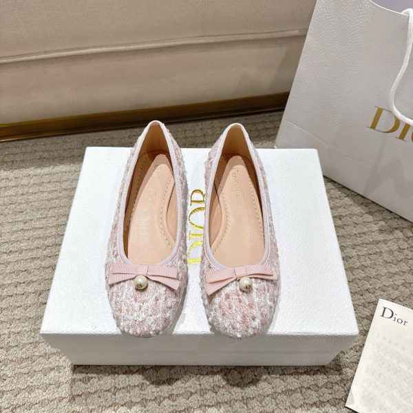 Christian Dior Cannage Tweed Women's Flat Shoes