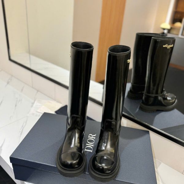 Christian Dior Leather Long Boots New Collections