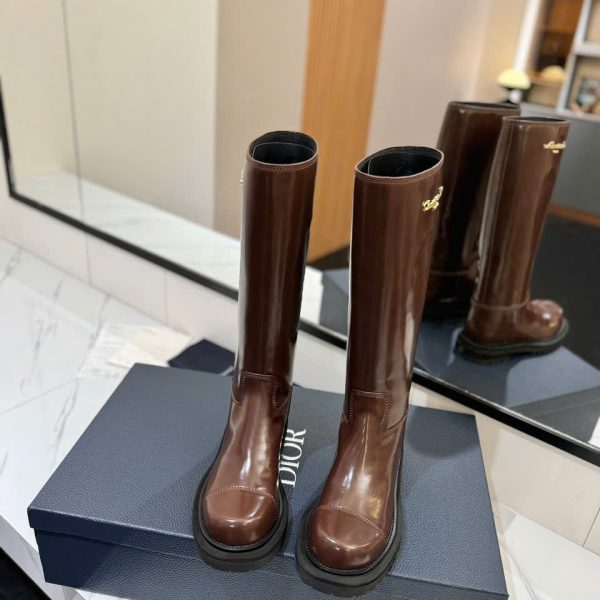 Christian Dior Leather Long Boots New Collections