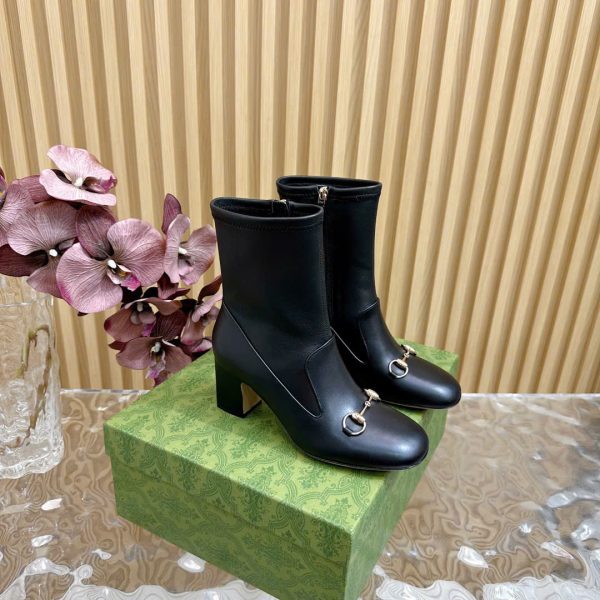 Gucci Horsebit Leather Ankle Boots New Collections