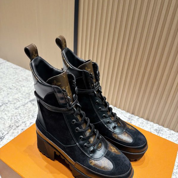 Louis Vuitton Monogram Combat Ankle Women's Boots