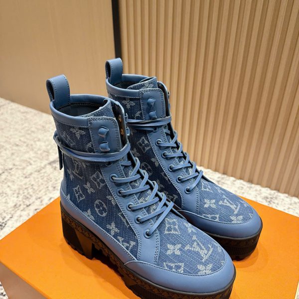 Louis Vuitton Monogram Combat Ankle Women's Boots