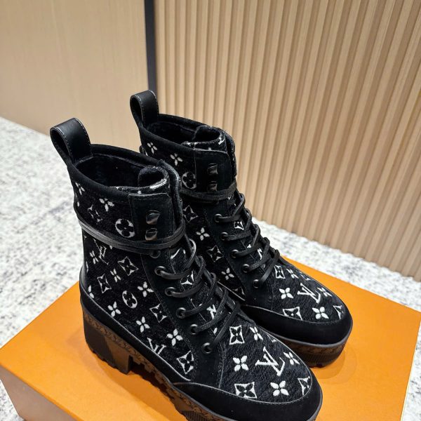 Louis Vuitton Monogram Combat Ankle Women's Boots