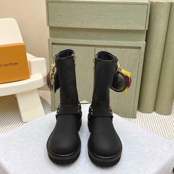 Louis Vuitton Remix Derby Leather Unisex Boot New Arrivals