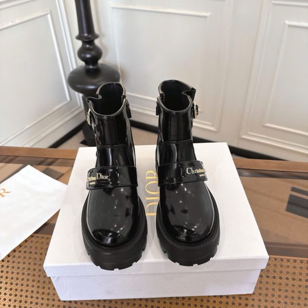 Christian Dior D-Quest Leather Women's Ankle Boot