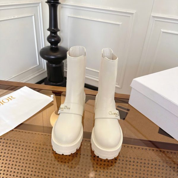 Christian Dior D-Quest Leather Women's Ankle Boot