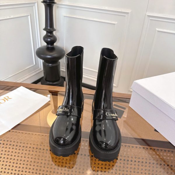 Christian Dior D-Quest Leather Women's Ankle Boot