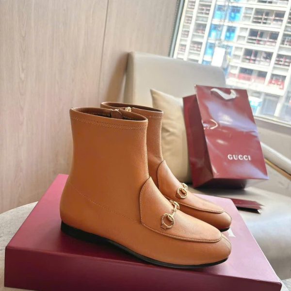 Gucci Jordaan Horsebit Ankle Boot New Arrivals