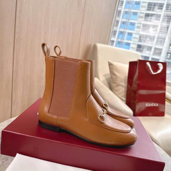 Gucci Jordaan Horsebit Ankle Boot New Arrivals