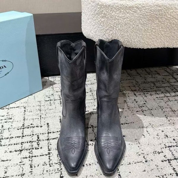Prada Leather Cowboy Boot New Arrivals