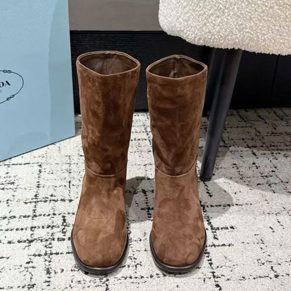 Prada SuedeLeather Ankle Boot New Arrivals