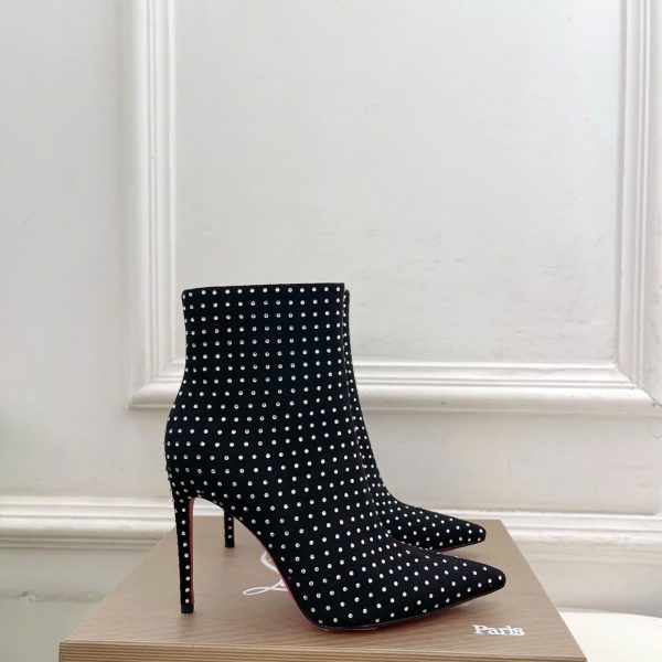 Christian Louboutin Leather Ankle Boot 10.5cm