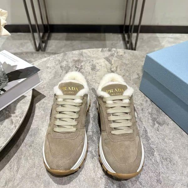 Prada Triangle Logo TPU Sneakers Unisex Shoes