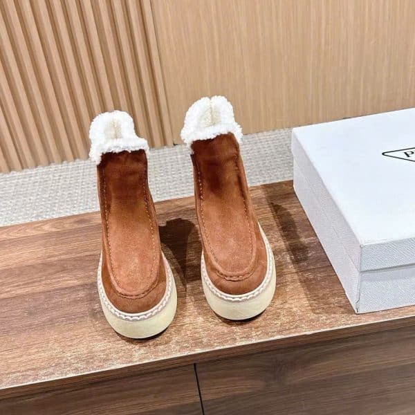 Prada Shearling Ankle Boot New Collections