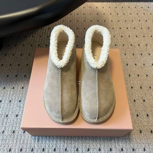 Miu Miu Shearling Lined Short Boot