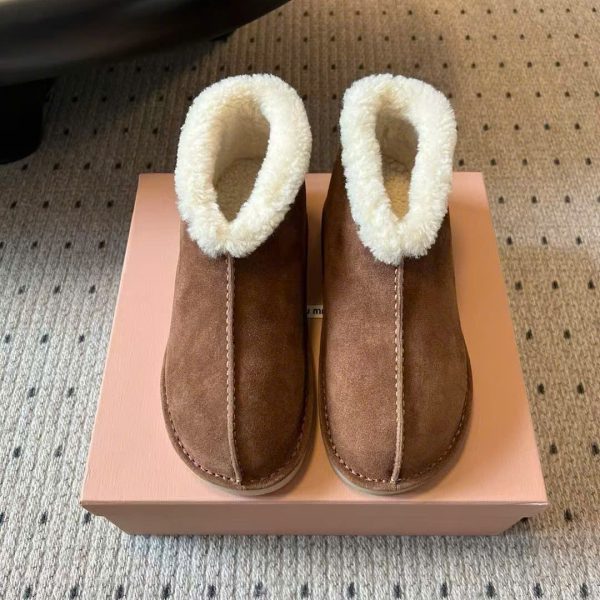 Miu Miu Shearling Lined Short Boot