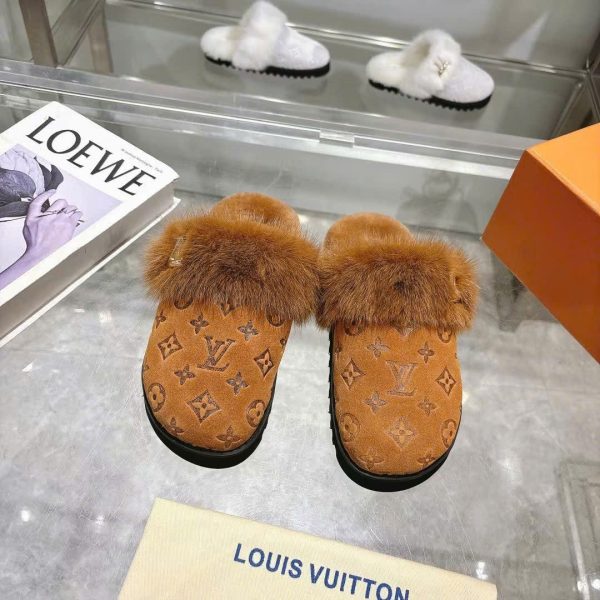 Louis Vuitton Shearling Monogram Mule New Arrivals