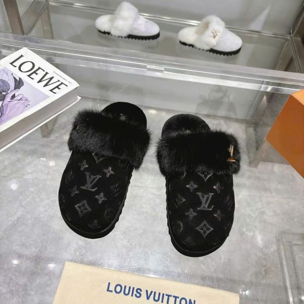 Louis Vuitton Shearling Monogram Mule New Arrivals