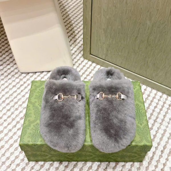 Gucci Horsebit Shearling Monogram Mule New Arrivals