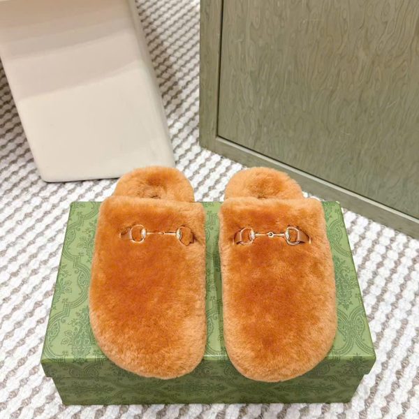 Gucci Horsebit Shearling Monogram Mule New Arrivals