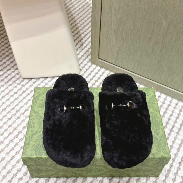 Gucci Horsebit Shearling Monogram Mule New Arrivals