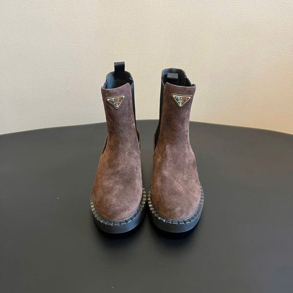 Prada Suede Leahter Ankle Boot New Collections