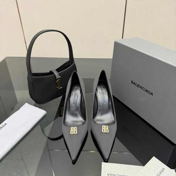 Balenciaga BB Logo Women's Pumps Shoes 8cm