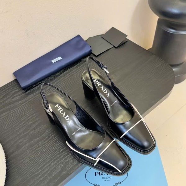 Prada Leather Women's Slingback Shoes New Arrivals