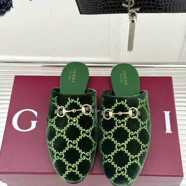 Gucci Horsebit Velvet Mule New Arrivals