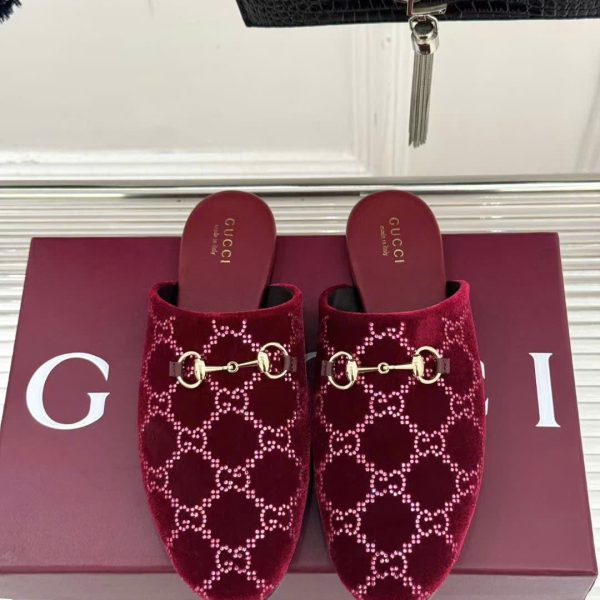 Gucci Horsebit Velvet Mule New Arrivals