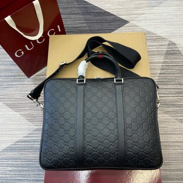 Gucci GG Emblem Briefcase