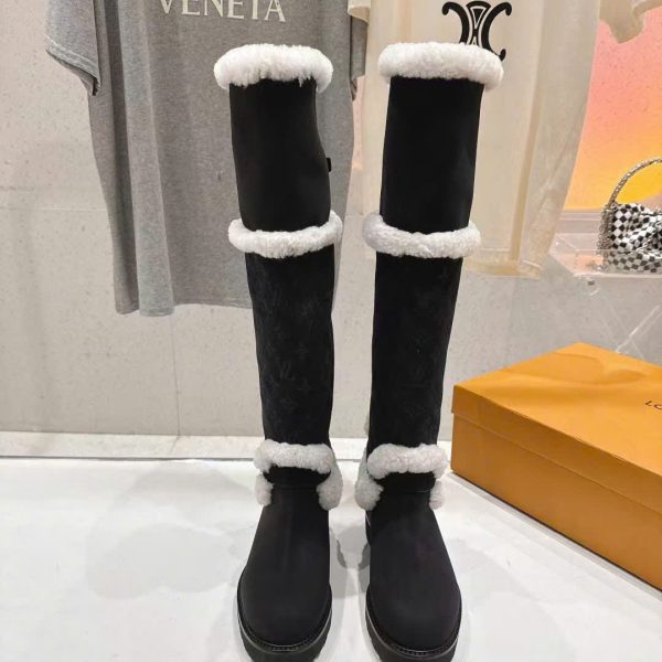 Louis Vuitton Territory Flat Thight Shearling Hight Boot