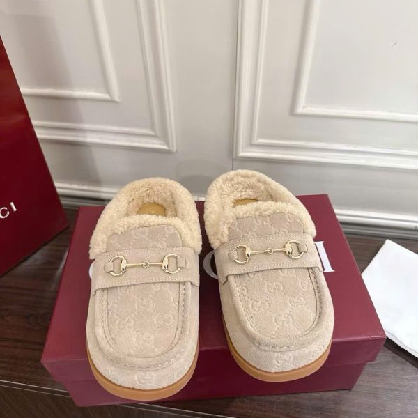 Gucci GG Horsebit Fur Women's Mule New Arrivals