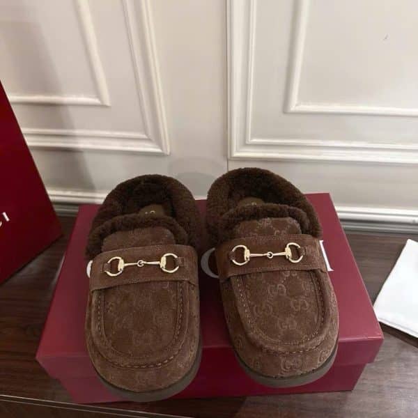 Gucci GG Horsebit Fur Women's Mule New Arrivals